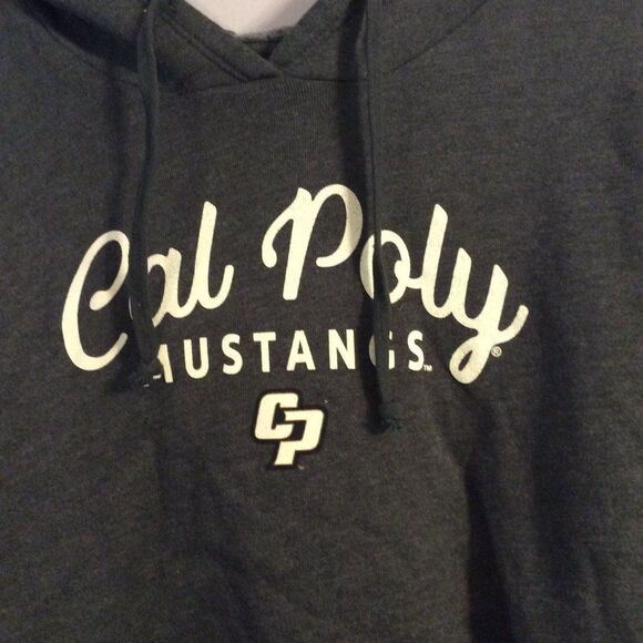 Cal Poly Mustangs soft hoodie womens Medium Gray VNC college - Picture 2 of 4